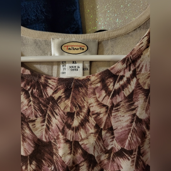 Talbots feather print sweater, women's xl. - Picture 6 of 6